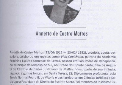 Annette: Uma patrona de honra  Por Maria das Graças Neves 