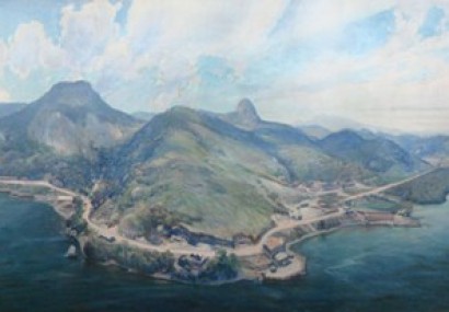 Quadro que retrata a Ilha de Vitória 